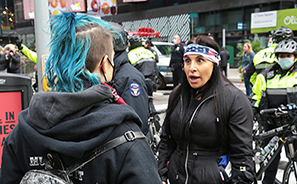 Trump Rally and Protest : Times Square : New York :  Photos : Richard Moore : Photographer